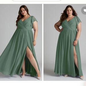 Azazie Eucalyptus Gown